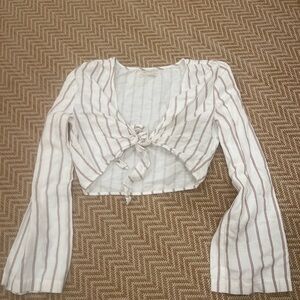 Urban‎ Outfitters Stripped Cropped Shirt